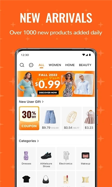 중국 3위 온라인 쇼핑몰 핀둬둬(PDD)가 론칭한 미국용 앱 ‘테무’. 바이두 캡처
