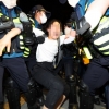 경찰, 대법원 앞 ‘노숙 문화제’ 강제 해산