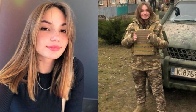 우크라이나 여군 루슬라나 다닐키나는 지팡이를 짚고 겨우 버티면서도 부대에 복귀하기 위해 재활에 집중하고 있다. 인스타그램 캡처