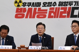이재명 “정부 여당의 극우 망언 정치가 판을 치고 있다“[서울포토]