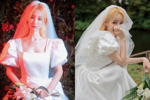 웨딩드레스 촬영한 유깻잎, 재혼설에 입 열었다