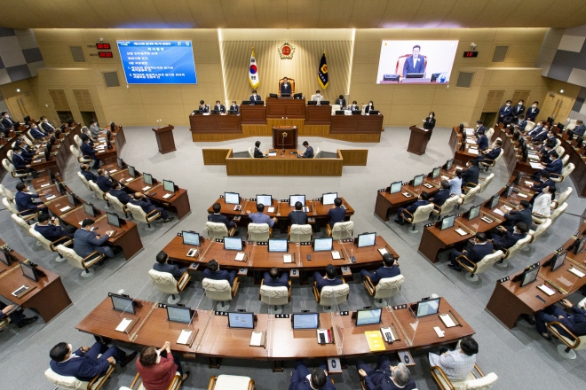 경북도의회 본회의장. 경북도의회 제공