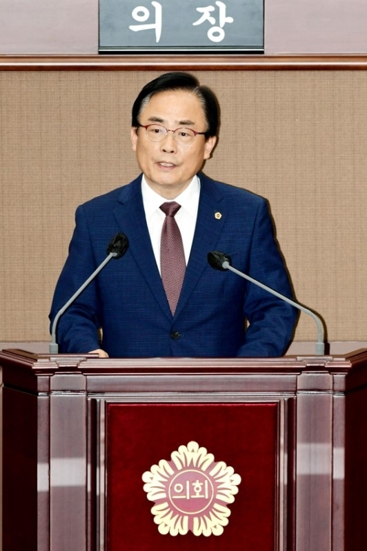 지난 5일 제319회 정례회 제7차 본회의에서 발언중인 김형재 의원