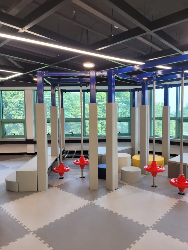 리모델링을 마친 어린이대공원 팔각당 내부 모습