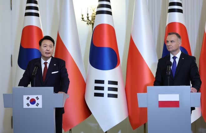 윤석열 대통령, 한·폴란드 정상 공동언론발표 발언