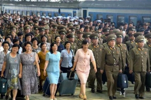 [포토] 북한, 전국에서 평양 집결…전승절 경축 시작