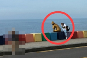 제주 명물 ‘낚시꾼 조각상’ 갑자기 사라진 까닭은?