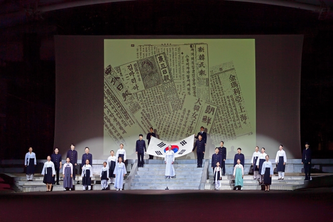 지난 2019년 초연된 김마리아 추모 뮤지컬 공연실황 사진. 송파구 제공