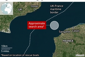 영불해협 건너던 이주민 보트 전복, 54명 구조했지만 6명 사망