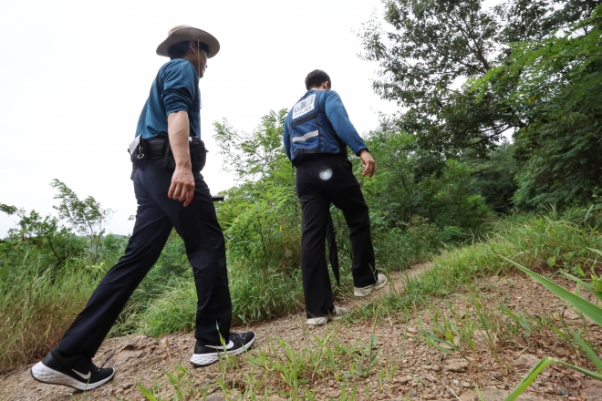 성폭행 사건 발생한 목골산 순찰