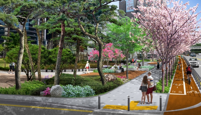 서울 서부간선도로 보행녹지공간 조성 조감도 서울시 제공