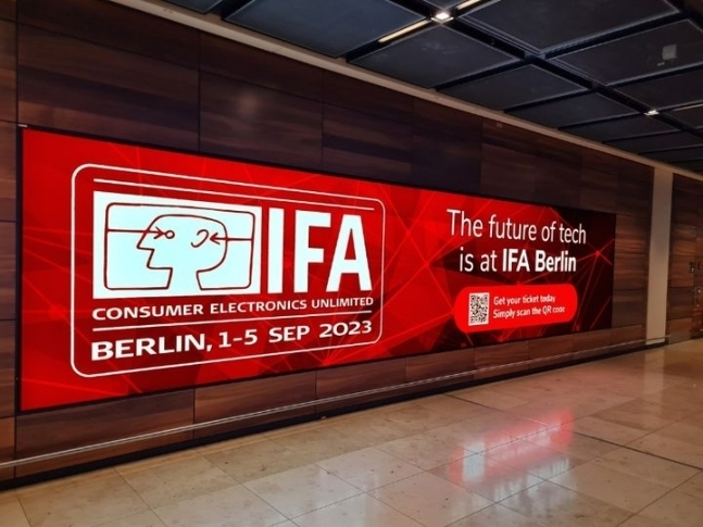 유럽 최대 가전 전시회 IFA 2023의 개막을 알리는 광고물. IFA 홈페이지