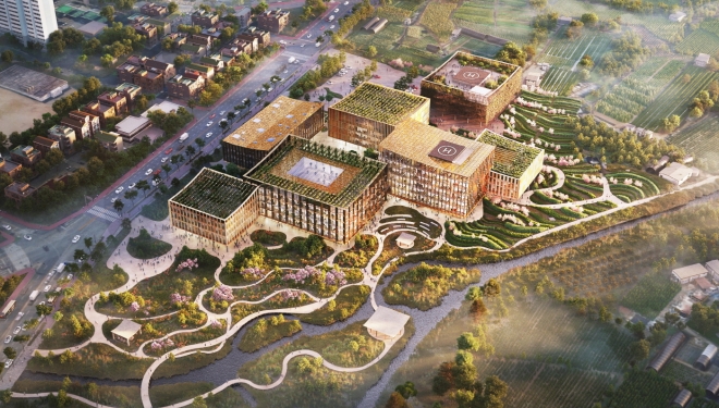 백자화 된 고양신청사 조감도