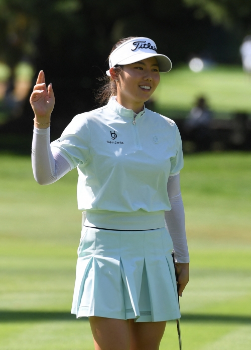 2023 LPGA 투어 포틀랜드 클래식 3라운드에서 깜짝 공동 2위로 나선 신인 장효준.  AFP 연합뉴스