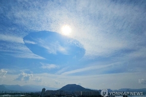 하늘에 구멍 뻥… 춘천서 나타난 구름 모양 ‘신기’