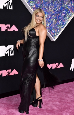 Bebe Rexha arrives at the MTV Video Music Awards on Tuesday, Sept. 12, 2023, at the Prudential Center in Newark, N.J. AP