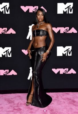 Coco Jones arrives at the MTV Video Music Awards on Tuesday, Sept. 12, 2023, at the Prudential Center in Newark, N.J. AP 뉴시스