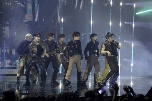 Stray Kids perform during the MTV Video Music Awards on Tuesday, Sept. 12, 2023, at the Prudential Center in Newark, N.J. AP