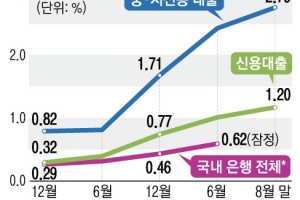 인터넷은행 연체율 급등… 부실 경고등