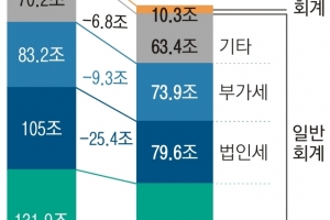 “큰 오차 세계적 추세·감세 영향 6.2조뿐… 여유 기금서 24조 충당”