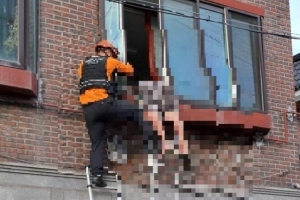 “男 상반신만 집안에” 신고…사다리 타다 숨진 건물주였다
