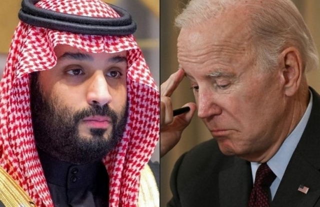 무함마드 빈 살만 사우디아라비아 왕세자와 조 바이든 미국 대통령.
