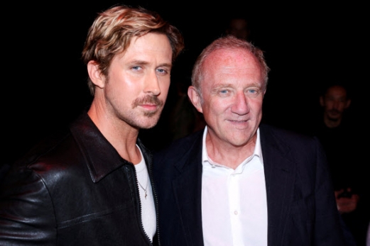 Francois-Henri Pinault and Ryan Gosling pose for a photo on the day of the Gucci Spring/Summer 2024 collection show during Milan Fashion Week in Milan, Italy, September 22, 2023. REUTERS 연합뉴스