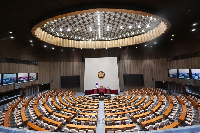 25일 여야 합의로 본회의에서 이균용 대법원장후보자의 임명동의안을 처리 예정이었지만  더불어 민주당 이재명 대표의 체포동의안 가결과 민주당 원내지도부 사퇴로 본회의 개최가 다시 미뤄졌다.2023.9.25.안주영 전문기자