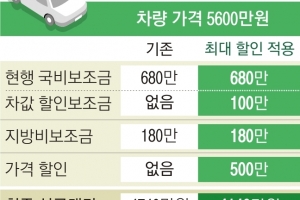 전기승용차 보조금 최대 100만원 더 얹어 준다