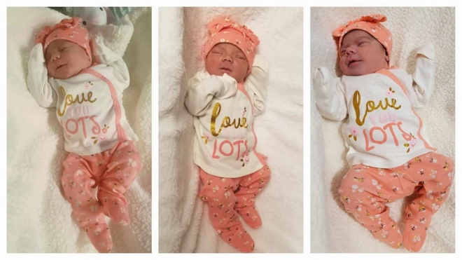 미국 플로리다주에 사는 20대 여성 사우리 터너의 세 자녀는 모두 9월 3일에 태어났다. 왼쪽부터 2020년 9월 3일 태어난 재스민 터너, 2021년 9월 3일 태어난 제시카 터너, 2023년 9월 3일 태어난 줄리엣 터너. 터너 부부 제공. 워싱턴포스트