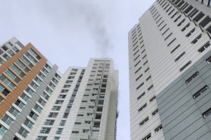 충남 아산 아파트서 방화 추정 ‘화재’