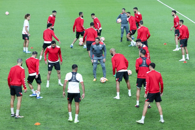 튀니지 축구대표팀 훈련