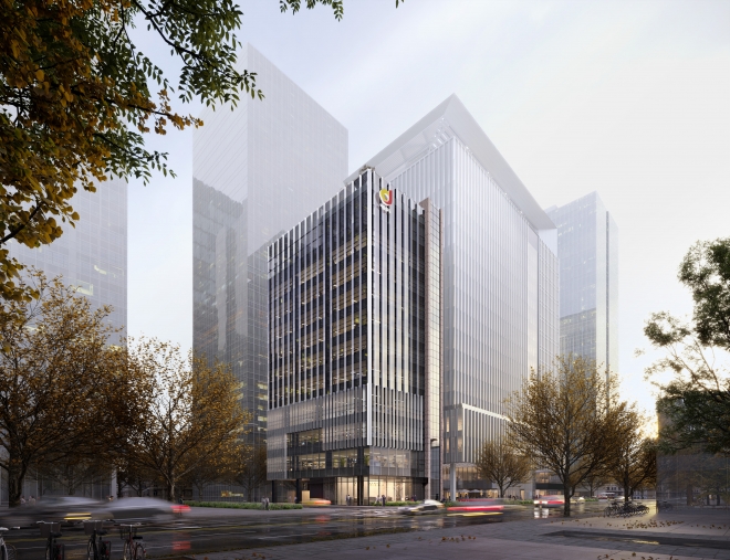 내년 말 완공 예정인 12층 규모 서울 중구 을지로동 행정복합청사 조감도. 중구 제공