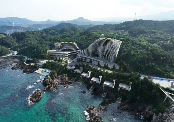 강원 삼척 새천년도로에 들어서는 리조트 조감도. 삼척시 제공