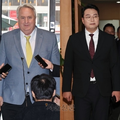 인요한(왼쪽) 국민의힘 혁신위원장과 천하람 순천갑 당협위원장