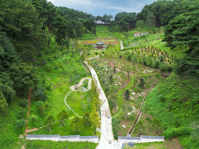 강원 삼척시가 향교 일원에 조성한 ‘인의예지림(仁義禮智林)’. 삼척시 제공