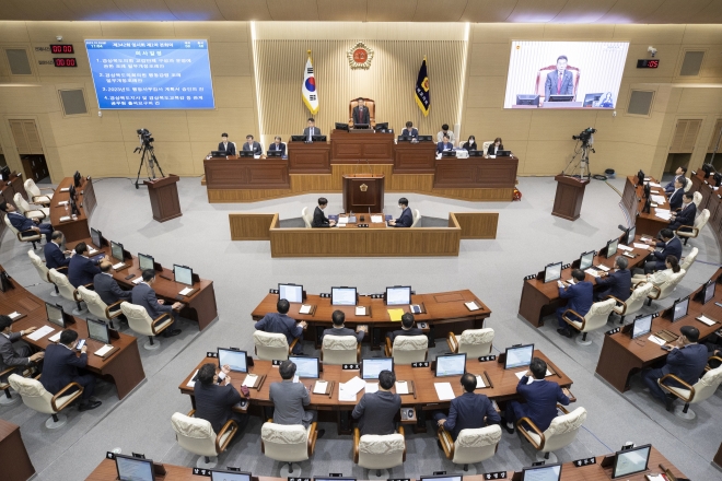 6일 열린 경북도의회, ‘제343회 제2차 정례회’. 경북도의회 제공