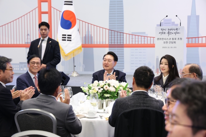 윤석열 대통령 내외, 샌프란시스코 동포 오찬 간담회 참석