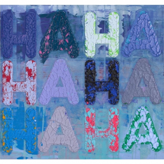 미국의 대표 개념미술 화가 멜 보크너의 ‘HA HA HA’(2022).  호반문화재단 제공
