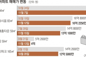 31주 만에 꺾인 강남 집값… 조정 국면 온다