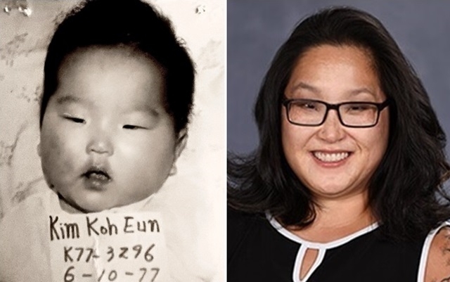 미국 입양 한인 제시카 김 로저스(한국명 김고은·46)씨의 어릴 적 모습과 현재 모습. 아동권리보장원 입양인지원센터 제공