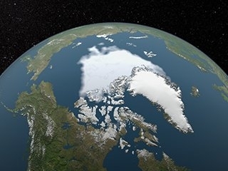 지구온난화로 나날이 줄어드는 남극 대륙. 미국항공우주국(NASA)