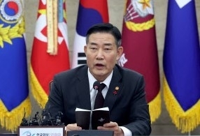 신원식 국방부 장관이 13일 서울 용산구 국방부에서 열린 전군 주요지휘관 회의에서 발언하고 있다. 국방부 제공
