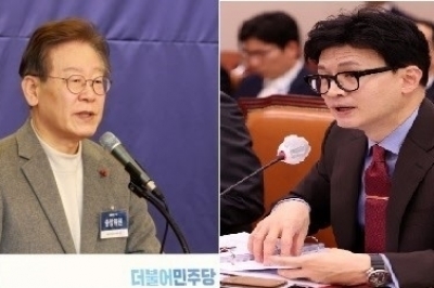 이재명 39% vs 한동훈 35%…차기 대선 ‘오차범위 내 접전’