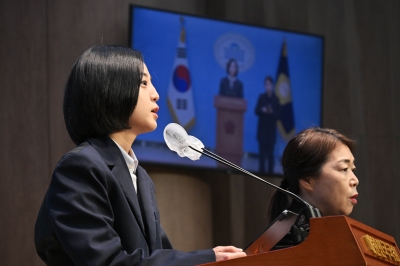 ‘정의당 탈당’ 기자회견하는 류호정 [서울포토]