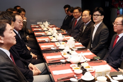 한동훈, 3선 중진들 만나 “당 승리가 제1기준...당내 친소관계 없다”