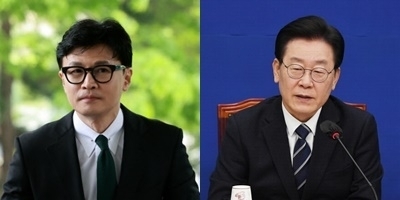 한동훈(왼쪽) 국민의힘 비대위원장과 이재명 더불어민주당 대표. 연합뉴스