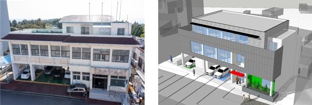 제주도는 서귀포시 옛 중문소방서(왼쪽)를 오는 9월까지 리모델링해 문화예술교육전용시설인 꿈꾸는 예술터로 탈바꿈시킨다. 제주도 제공