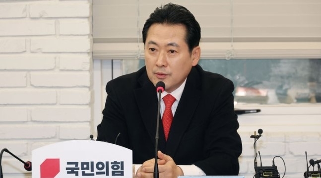 장동혁 국민의힘 공천관리위원이 16일 서울 여의도 국민의힘 당사에서 열린 공천관리위원회 1차회의에서 발언하고 있다. 공동취재 뉴시스