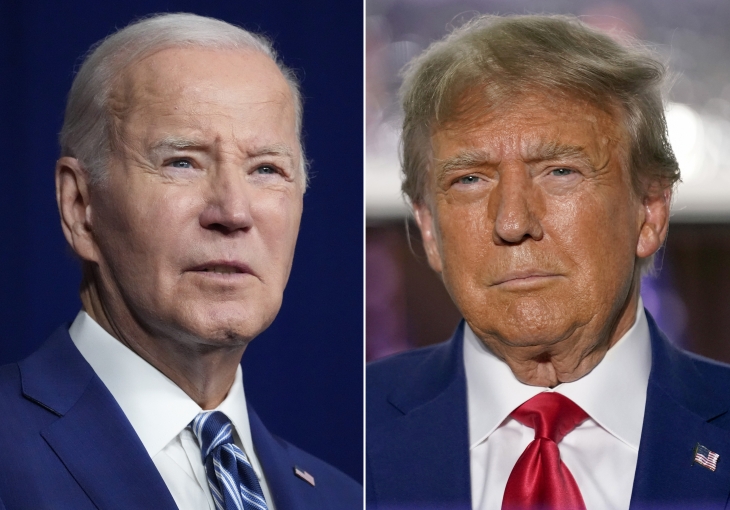 조 바이든(왼쪽) 대통령과 도널드 트럼프 전 대통령.  AP 연합뉴스 자료사진